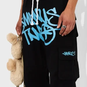 Minus Two Graff Noir Cargos(Logo Bleu)