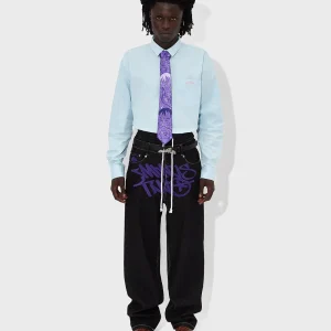 Minus Two Graff Noir Jeans(Logo Violet)