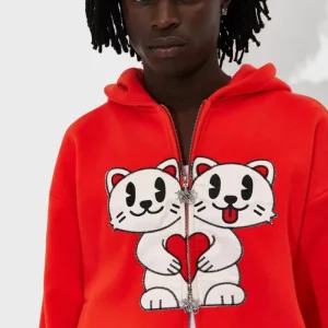 Minus Two Mascotte Chaton Orange Ensemble